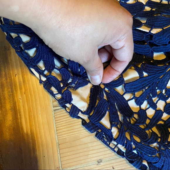 NWOT Lulus Divine Destiny Navy Blue Lace Midi Dress - Picture 17 of 17